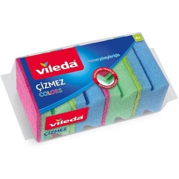 Vileda Colors 4'lü Çizmez Sünger