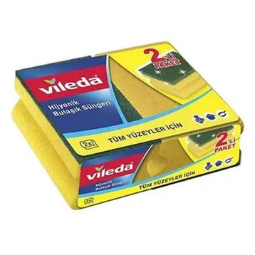 Vileda Hijyenik 2'li Oluklu Bulaşık Süngeri