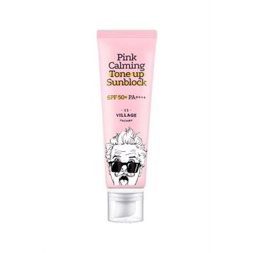 Village 11 Factory Pink Calming Tone Up Sun Block SPF50+ 50 ml Güneş Koruyucu Makyaj Bazı