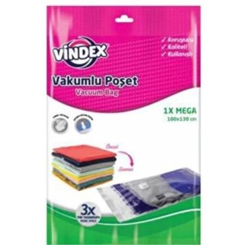 Vindex 100x130 cm Mega Boy Tekli Vakumlu Poşet