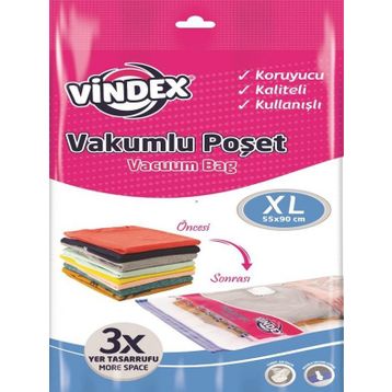 Vindex 55x90 cm XL Boy Tekli Vakumlu Poşet
