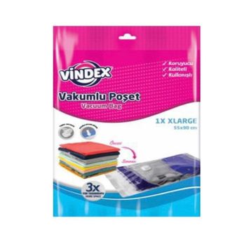 Vindex 55x90 cm XL Boy Tekli Vakumlu Poşet