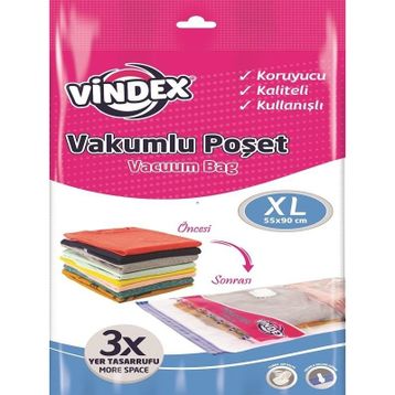 Vindex 55x90 cm XL Boy Tekli Vakumlu Poşet