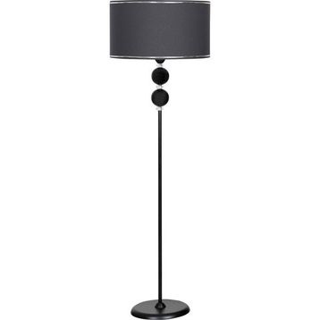 Vinner Delhi Siyah Çift Küre Kristal Taşlı Metal Lambader