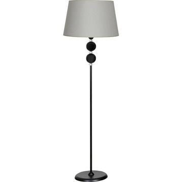 Vinner Delhi Siyah Çift Küre Kristal Taşlı Metal Lambader