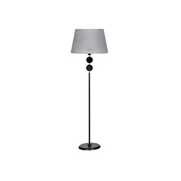 Vinner Delhi Siyah Çift Küre Kristal Taşlı Metal Lambader