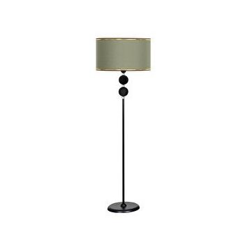 Vinner Delhi Siyah Çift Küre Kristal Taşlı Metal Lambader