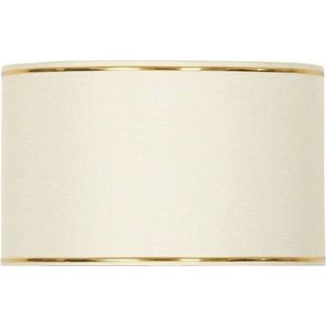Vinner Gold Şeritli Krem Silindir Lambader Başlığı