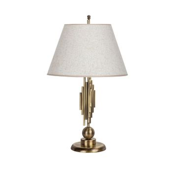 Vinner Marche Mka-01 Beyaz Kırçıl Eskitme Mat Gold Metal Abajur