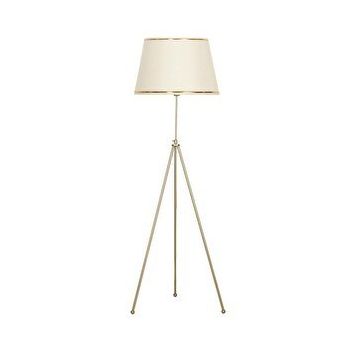 Vinner Noa Eskitme Tripod Boyu Ayarlanabilir Metal Gold Şeritli Krem Lambader