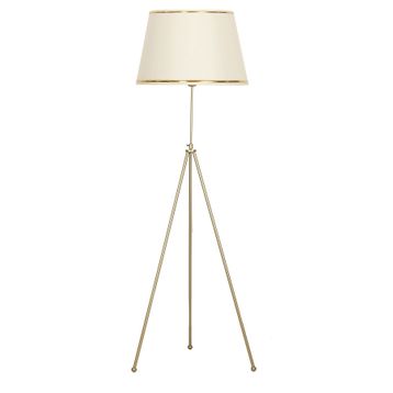 Vinner Noa Eskitme Tripod Boyu Ayarlanabilir Metal Gold Şeritli Krem Lambader