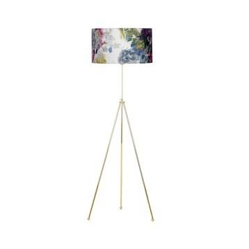 Vinner Noa Gold Kaplama Tripod Boyu Ayarlanabilir Metal Gül Desenli Lambader