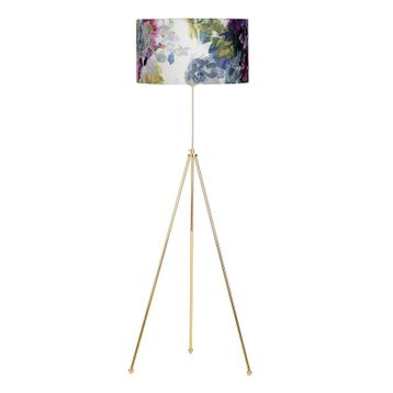 Vinner Noa Gold Kaplama Tripod Boyu Ayarlanabilir Metal Gül Desenli Lambader