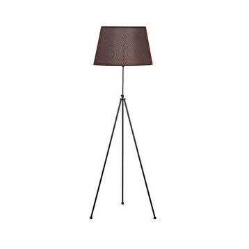 Vinner Noa Siyah Kaplama Tripod Boyu Ayarlanabilir Metal Hasır Koyu Kahve Lambader