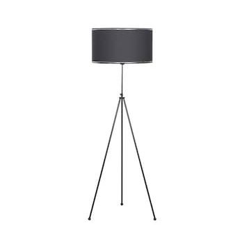 Vinner Noa Siyah Kaplama Tripod Boyu Ayarlanabilir Metal Krom Şeritli Antrasit Lambader
