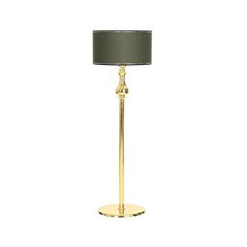 Vinner VNR0406SG012 Solid Gold Kaplama Düz Metal Ayak Krom Şeritli Haki Yeşil Lambader