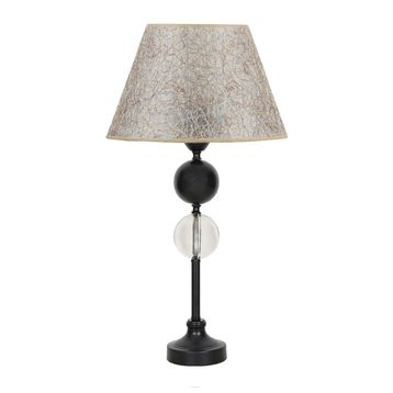 Vinner VNRBRCYA2506003 Bercy Siyah Kaplama Kristal Küre Detaylı Sarı Kırçıl Metal Abajur