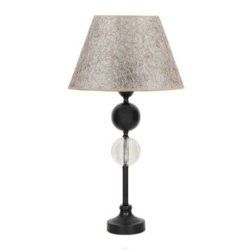 Vinner VNRBRCYA2506003 Bercy Siyah Kaplama Kristal Küre Detaylı Sarı Kırçıl Metal Abajur