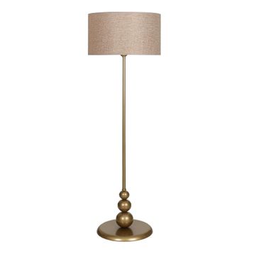 Vinner VNRDHKKLMB008 Doha Krom Kaplama Gövde Işıklı Özel Tasarım Flowers Desenli Metal Lambader