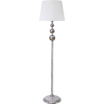 Vinner VNRDHKKLMB032 Doha Krom Kaplama Gövde Işıklı Özel Tasarım Diagonal Ekose Desenli Metal Lambader
