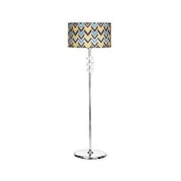 Vinner VNRKROMLILLELMBD054 Lille Krom Kaplama Üçlü Kare Kristal Detaylı Metal Çvi Desenli Lambader
