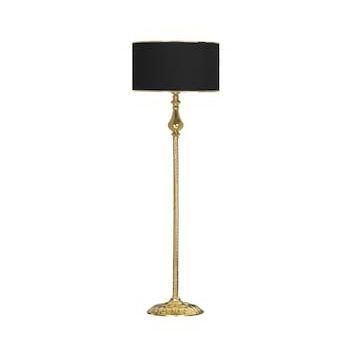 Vinner VNRMADGKLMB023 Madelyn Gold Şeritli Siyah Gold Kaplama Burgulu Metal Lambader