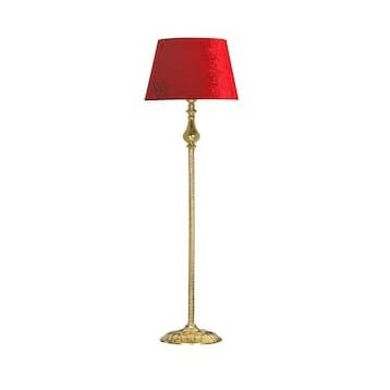 Vinner VNRMADGKLMB069 Madelyn Kırmızı Kadife Gold Kaplama Burgulu Metal Lambader