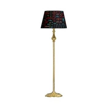 Vinner VNRMADGKLMB072 Madelyn Kimya Desenli Gold Kaplama Burgulu Metal Lambader