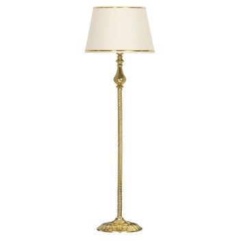 Vinner VNRMADGKLMB081 Madelyn Gold Şeritli Beyaz Gold Kaplama Burgulu Metal Lambader
