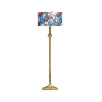 Vinner VNRMADGKLMB097 Madelyn Flowers Desenli Gold Kaplama Burgulu Metal Lambader