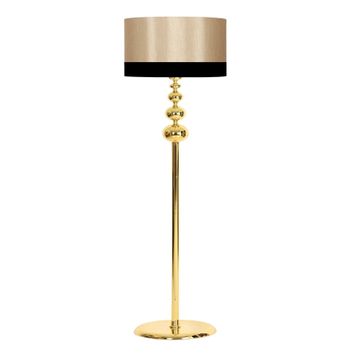 Vinner VNRNOAMSL04 Vega Gold Kaplama Üçlü Küre Düz Metal Mataro Siyah Lambader