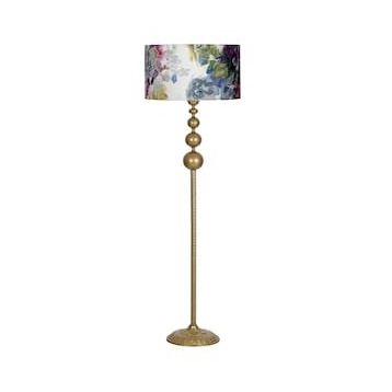 Vinner VNRVGAEKLMB027 Vega Eskitme Üçlü Küre Tek Ayaklı Metal Gül Desenli Lambader