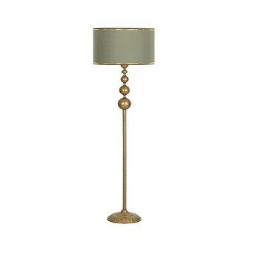 Vinner VNRVGAEKLMB033 Vega Eskitme Üçlü Küre Tek Ayaklı Metal Gold Şeritli Haki Lambader