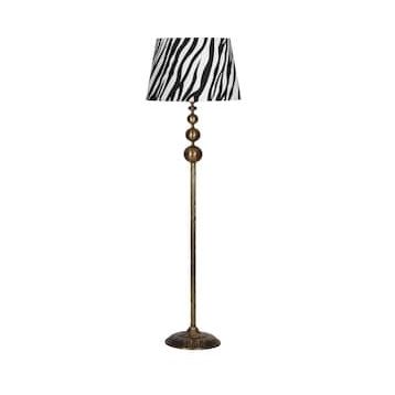 Vinner VNRVGAEKLMB043 Vega Eskitme Üçlü Küre Tek Ayaklı Metal Zebra Desenli Lambader