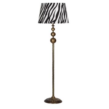Vinner VNRVGAEKLMB043 Vega Eskitme Üçlü Küre Tek Ayaklı Metal Zebra Desenli Lambader