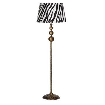 Vinner VNRVGAEKLMB043 Vega Eskitme Üçlü Küre Tek Ayaklı Metal Zebra Desenli Lambader