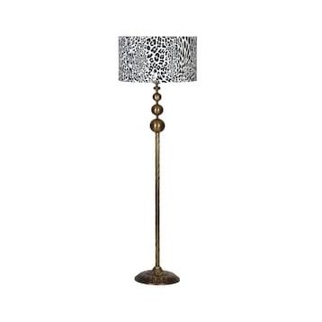 Vinner VNRVGAEKLMB075 Vega Eskitme Üçlü Küre Tek Ayaklı Metal Leopar Desenli Lambader