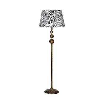 Vinner VNRVGAEKLMB075 Vega Eskitme Üçlü Küre Tek Ayaklı Metal Leopar Desenli Lambader