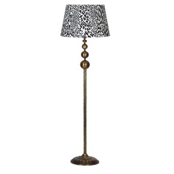 Vinner VNRVGAEKLMB075 Vega Eskitme Üçlü Küre Tek Ayaklı Metal Leopar Desenli Lambader