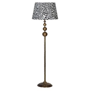 Vinner VNRVGAEKLMB075 Vega Eskitme Üçlü Küre Tek Ayaklı Metal Leopar Desenli Lambader