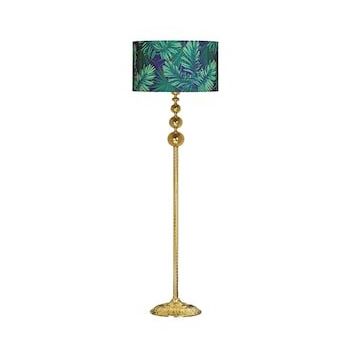 Vinner VNRVGAGKLMB005 Vega Gold Üçlü Küre Tek Ayaklı Metal Yaprak Desenli Lambader