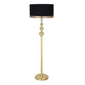 Vinner VNRVGAGKLMB007 Vega Gold Üçlü Küre Tek Ayaklı Metal Yaldızlı Kahve Lambader