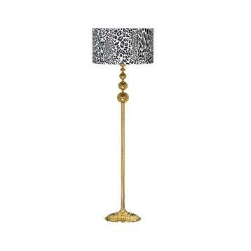 Vinner VNRVGAGKLMB023 Vega Gold Üçlü Küre Tek Ayaklı Metal Leopar Desenli Lambader