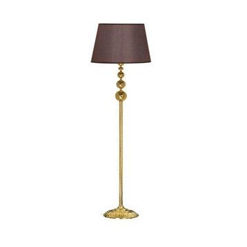 Vinner VNRVGAGKLMB024 Vega Gold Üçlü Küre Tek Ayaklı Metal Hasır Koyu Kahve Lambader