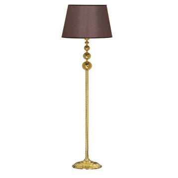 Vinner VNRVGAGKLMB024 Vega Gold Üçlü Küre Tek Ayaklı Metal Hasır Koyu Kahve Lambader