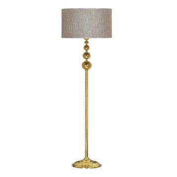 Vinner VNRVGAGKLMB034 Vega Gold Üçlü Küre Tek Ayaklı Metal Yaldızlı Gri Lambader