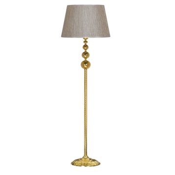 Vinner VNRVGAGKLMB034 Vega Gold Üçlü Küre Tek Ayaklı Metal Yaldızlı Gri Lambader