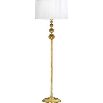 Vinner VNRVGAGKLMB046 Vega Gold Üçlü Küre Tek Ayaklı Metal Organize Beyaz Lambader