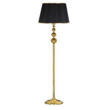 Vinner VNRVGAGKLMB064 Vega Gold Üçlü Küre Tek Ayaklı Metal Gold Şeritli Organize Siyah Lambader