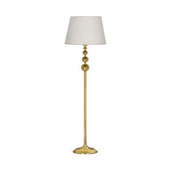 Vinner VNRVGAGKLMB070 Vega Gold Üçlü Küre Tek Ayaklı Metal Beyaz Kırçıl Lambader